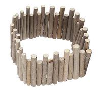 Akozon Natural Wooden Hamster Chew Toy with Bendable Metal Wire Versatile Small Animal Fence, Bridge & Tunnel For Hamsters, Mice, Lizards Safe, & (40CM Fence model)