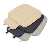 Akozon New Beige PU Leather Seat Covers Seat Covers Cushion for Car Seat Seat