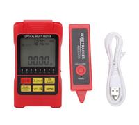 Akozon Optical Power Meter Handheld Fiber Optic Power Meter Network Tester Precision Measurements for Telecom Maintenance Red