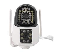 Akozon Outdoor Security Cameras, 4MP Auto Tracking Full Color NightDual Lens 2 Way Talk Wifi Surveillance Camera for Home Shop Yard (UK Plug)