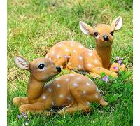 Akozon Outdoor Sika Deer Statue Ornaments, Scenic Animal Art Model Decorative Sculptures, Advanced Resin Craft for Gardens, Landscape, Shopping Malls