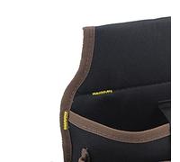 Akozon Ox Cloth Tool Waist Bag with Belt 600D Multi Pockets for Tools Storage Electricians Carpenters Mechanics Black Brown (Black and Brown)