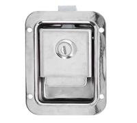 Akozon Paddle Door Latch, 304 SS Locking Handle RV Trailer Toolbox | Heavy Duty Replacement Latch with 2 Keys, Rustproof Mirror Polished Finish, Fits Car Tool Box, Emergency Vehicle, Fire Truck