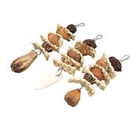 Akozon Parakeet Beak Stone Chew Toys Set - Trimming & Grinding for Parrots, Cuttlebone, Nuts, Materials, Bird Supplies for Beak Health and Entertainment