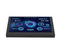 Akozon PC CPU Data Monitoring Screen, 5in IPS USB C TYPE C Display, RAM/GPU/Network Speed/Vol/Weather Data Monitor, Interactive PC Sensor Panel Display for Mini ITX PC Case