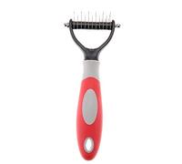 Akozon Pet Grooming Dematting Comb & De-shedding Brush - Effective Knot Remover for Dogs & Cats - Includes Card Packaging for Easy Display (Grey)