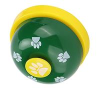 Akozon Pet Training Bell For Dogs And Cats Interactive Educational Bell Toy with Large Button Design For Potty Training & Plastic & Metal Construction Fade Resistant Print Pattern (Yellow background