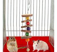 Akozon Pet Wooden Chewing Toy for Rabbit, Chinchilla, Hamster, and Guinea Pig - Teeth Grinding Hanging Exercise Toy