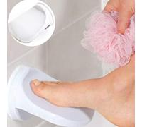 Akozon Plastic Bathroom Foot Rest with Suction Cup - Shower Leg Aid for Easy Shaving & Comfort - Ideal for Home & Hotel Bathrooms (white)