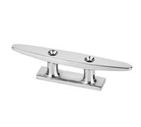 Akozon Polished 6-Inch Less Steel Marine Cleat Base - Premium Boat Accessory for Secure Rope Holding - RusT Resnt & Cleat for Marine Applications (4 Inch (102mm ID, 3.8mm Thickness))