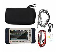 Akozon Portable Digital Oscilloscope, Handheld Oscilloscope 3 in 1 Multifunctional Multimeter Signal Generator 100MHz 1GSa per Second with 7 Inch Touch Screen FFT Analysis for Signal