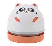 Akozon Portable Mini Desktop Vacuum Cleaner with Detachable Nozzle and Brush Cordless Table Dust Sweeper for Computers, Cars, and Small Spaces (Raccoon)