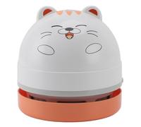 Akozon Portable Mini Desktop Vacuum Cleaner with Detachable Nozzle and Brush Cordless Table Dust Sweeper for Computers, Cars, and Small Spaces (Cat)