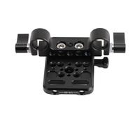 Akozon Premium 15mm Rail Aluminum Alloy V Mount Battery Plate with M3 M4 1/4 3/8 Inch Thread Holes for Enhanced Camera Accessories Mounting