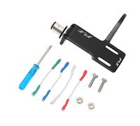 Akozon Premium Aluminum Alloy Phonograph Turntable Headshell Kit with Keeper for Record Players - Professional Sound Quality and Compatibility with Various DJ Cartridges (Black)