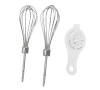 Akozon Premium Stainless Steel Hand Mixer Beater Replacement Parts with Egg Separator - Easy to Install Beater Attachments for Handheld Mixers