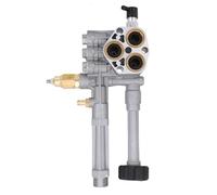 Akozon Pressure Washer Pump Head Assembly Aluminum Alloy Replacement for AR43361 SRMW2.3G28 SRMW2.4G28 Pumps with Pressure Relief Valve