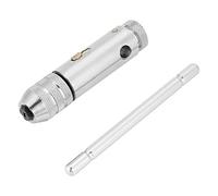 Akozon Professional Adjustable Ratchet Tap Wrench, M5-M12 T Bar Handle, Rust-Resistant Tool Steel Tap and Die Wrench Set (M3-M8)