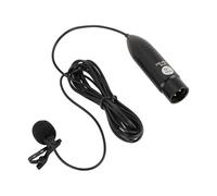 Akozon Professional Lavalier Phone with 48V Power Omni Directional Noise Reduction 3 Pin XLR Mono Lapel Mic for Clear Recording and Interviews