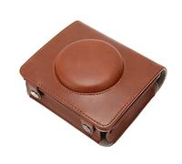 Akozon PU Camera Case, Protective for Mini Take/Attempt 3 with Shoulder Strap Brown for C300 RCamera Bag Removable Fashional Durable Retro