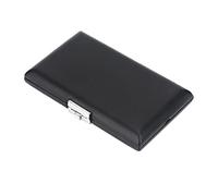 Akozon PU Leather Cover Black Bassoon Reed Container Box Case with Slots for 6pcs Reeds, PU Leather Cover Black Bassoon Container Box Case with Slots for 6pcs Reeds