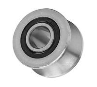 Akozon Pulley Bearings, U22 U Shaped Round Bottom Track Groove Pulley Bearing Sliding Rollers Bearing 822.514.5mm