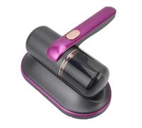Akozon Purple Handheld Cordless Bed Vacuum Cleaner High Efficiency Mattress Vacuum with 2 Speed Suction Power, 185ml Detachable Dust Cup