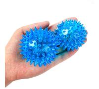 Akozon PVC LED Dog Ball - Light Up Flashing Spiky Toy for Puppies, Interactive Play, High Elasticity, Fun Chasing & Bouncing Activity Ball for Pets (c)