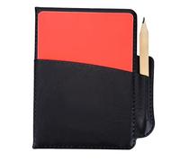 Akozon PVC Soccer Match Football Game Referee Red and Fluorescent Green Cards for Competitions - Includes Booklet, Record Cards & Pencil