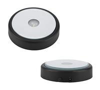 Akozon Pyramide LED Drehteller, Base Stand Holder for Crystal Battery Crystal Light Glass Art Decor 3D Multicolor 4 LED Light Lamp