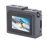 Akozon Retro Small Camera 1080P HD 8.6MP Portable Cool for School Travel (Grey)