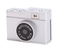 Akozon Retro Small Camera 1080P HD 8.6MP Portable Cool for School Travel (Silver)