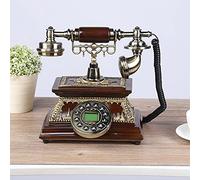 Akozon Retro Vintage Desktop ID Telephone with Caller ID, FSK/DTMF Compatibility for Home Office & Hotel Decor