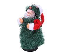Akozon Santa Claus Dancing Doll, 30cm Delightful Tree-like Christmas Electric Musical Dancing Santa Claus Doll Decoration for the Holidays (open tree)