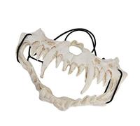 Akozon Scary Skull Mask with Adjustable Strap - Latex Tiger Tooth Design for Festivals, Parties, Theaters & Halloween Celebrations