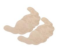 Akozon Self Adhesive Lace Cover Stickers Invisible U Shaped Bra Pads Khaki D for Home (D)