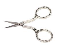 Akozon Sewing Scissors Silver Bauhinia Stainless Steel Pointed Small Sewing Embroidery Scissors with Cover Crafting Tools