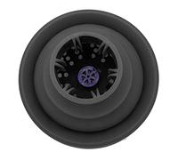 Akozon Silicone Collapsible Hair Dryer Diffuser - Portable Folding Attachment for Curly and Wavy Hair - Travel Friendly Design (Black)