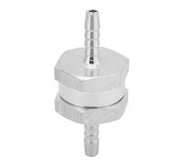 Akozon Silver Aluminium Alloy 4mm NPT/G Connector One Way Check Valve, 2 Ports, 6 Bars Max Pressure, Gray/Silver