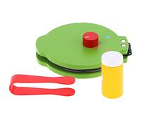 Akozon Simulation Pancake Machine Toy for Kids - Wooden Pancake Maker Cooking Toy, Kitchen Playset for Children Above 3 Years Old