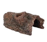 Akozon Simulation Tree Bark Reptile Hide Cave - Resin Landscape for Amphibians, Lizard, Scorpion & Fish Tanks