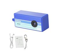 Akozon Small Digital Camera Keychain 0.96 Inch Screen 1080P Video 5 Retro Filters 130 Wide Angle Camera for Travel Party (Blue)