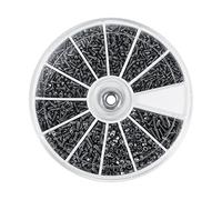 Akozon Small Screws Nuts Bolts Set 600pcs 12 Kinds of Stainless Steel Screws Nuts Assortment Kit M1 M1.2 M1.4 M1.6 Very Small for Watches Glassess