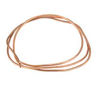 Akozon Soft Copper Tube Copper Pipe, Copper Round Tubing, 2m T2 Soft Copper Coil Tube Pipe ID 4mm OD 5mm Thickness 0.5mm for Refrigeration