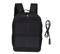 Akozon Solar Backpack 14W Solar Backpack Waterproof Ergonomic Laptop Power Backpack with Handle and USB Charging Port for Storage Travel