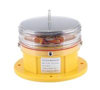 Akozon Solar Power Sidelight IP68 LED Ship Marine Dock Barge Safety Beacon Flashing Light 360° Lighting