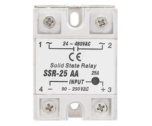 Akozon Solid State Relay Ssr-25 Aa 25A Solid State Relay Module Ssr Ac-Ac Input 90-250V Ac Output 24-480V Ac