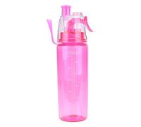 Akozon Spray Water Bottle, 600ML with Spray Mist, Sports, Cycling, Outdoor, School, Work, Pink, Polycarbonate, Leak-Proof, Reusable