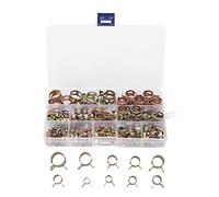 Akozon Spring Band Fuel Line Hose Clamp Kit 100PCS - 6mm-17mm Low Pressure Fastener Automotive, Water Pipe, and Silicone Hose