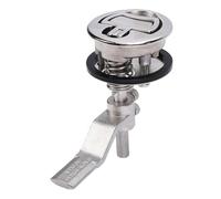 Akozon Stainless Steel Boat Cam Latch, Marine Flush Turning Lift Handle Lock Spring Loaded Door Lock Floor Latch Fit for Yacht Ship Boat Deck Door